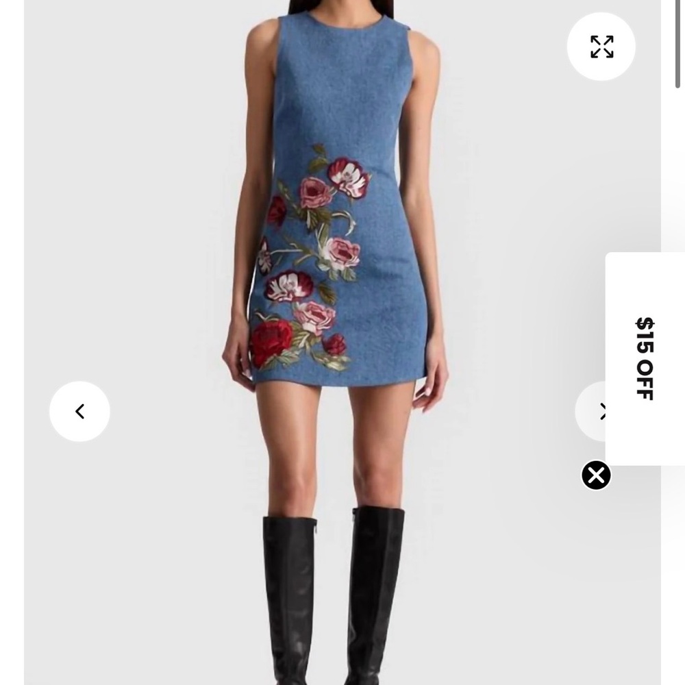 Alice & Olivia Cade Embroidered Mini Dress New SZ 6 & 8
